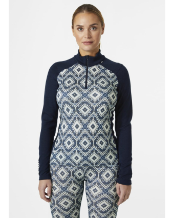 Women Lifa Merino Midweight Gra 1/2 Zip