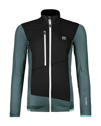 Ortovox Fleece Grid Jacket Women Dark Arctic Grey | 87205 | Dark Arctic Grey