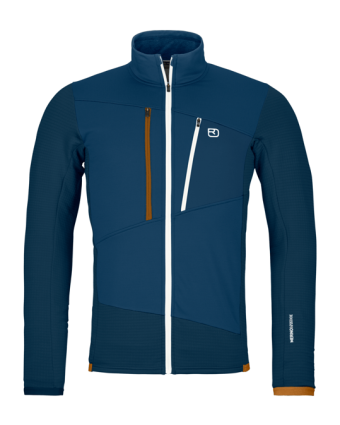 Ortovox Fleece Grid Jacket Men Deep Ocean | 87215 | Deep Ocean