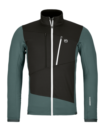 Ortovox Fleece Grid Jacket Men Dark Arctic Grey | 87215 | Dark Arctic Grey