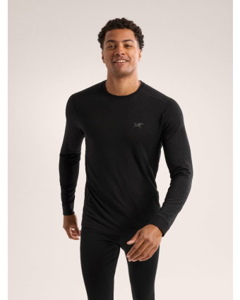 Rho Merino Wool Crew Neck Men Black