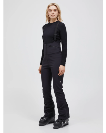 Women Stretch Soft Shell Bib Pants Black