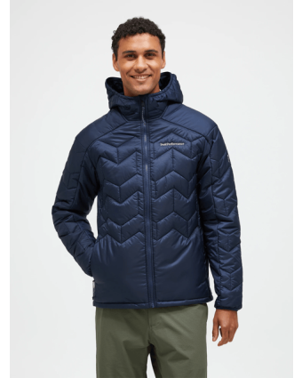 Men Elevate Liner Hood Blue Shadow model