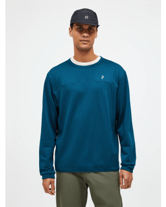 Men Trail Grid Fleece Crew Infinity Teel model