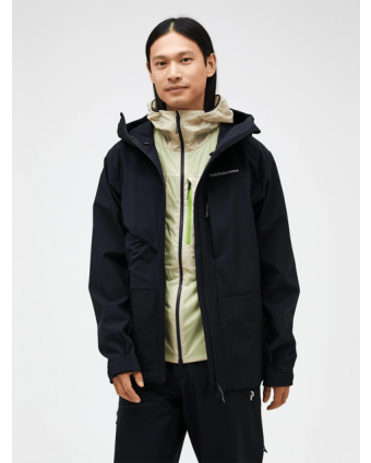 Men Ascent Softshell Jacket Black model