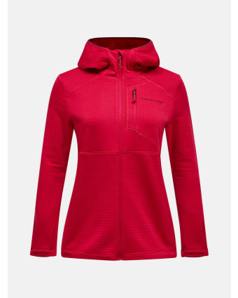 Peak Performance Trail Polartec® Power Grid™ Zip Hood Women Women TECH BURGUNDY