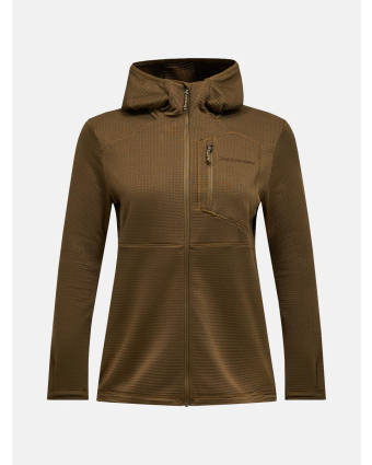 Peak Performance Trail Polartec® Power Grid™ Zip Hood Women Women Meadow Moss