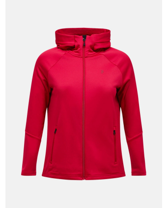 Peak Performance Rider Essentials Midlayer Zip Hood Women Women TECH BURGUNDY