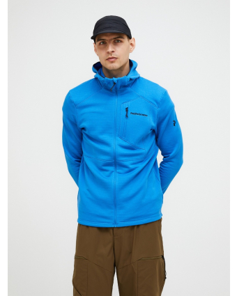 Peak Performance Trail Polartec® Power Grid™ Zip Hood Men Men AZURE ASCENT