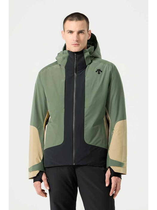 Descente Insulated Color Block Jacket Sturdy Green - vooraanzicht