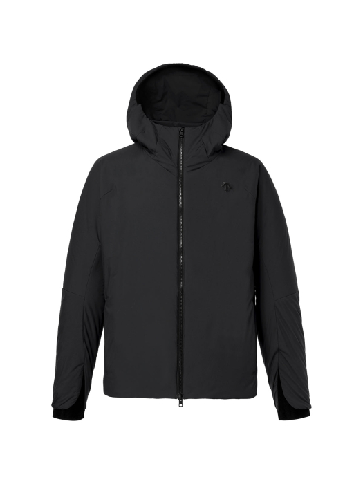 Descente Light Insulation Hoodie Black - voorkant Descente Light Insulation Hoodie Black - voorkant
