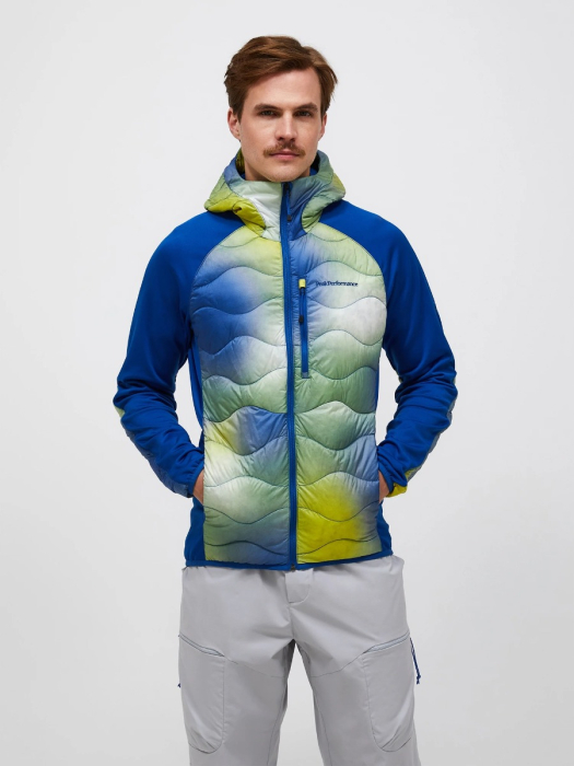 Helium AOP Down Hybrid Hood Men model Helium AOP Down Hybrid Hood Men model